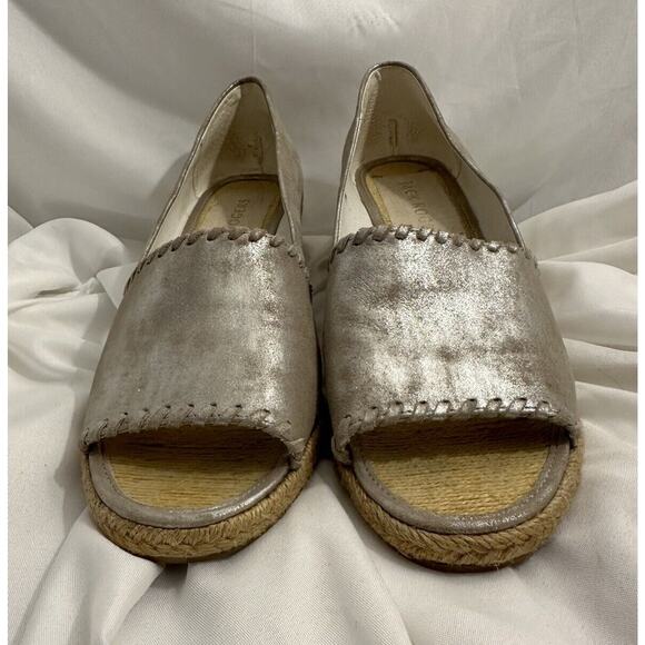 Jack Rogers Women’s Palmer Silver Espadrilles Wedge Heels Sandals Size 9M - Picture 4 of 7